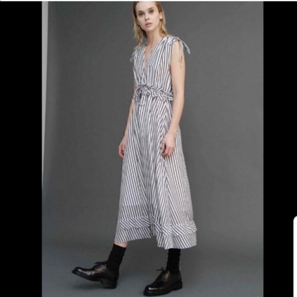 Robert Rodriguez Mariel Striped Midi Sundress, NWT From Barney’s New York - Picture 3 of 16